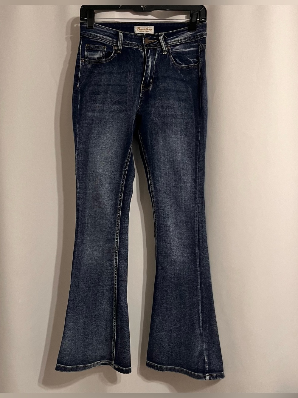 Bamboo Original denim flare jeans blue wash junior size 5